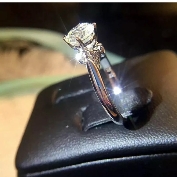 925 Silver Rings for Women White Sapphire Ring 💍 - Picture 2 of 5